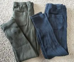 ユニクロ　レギンス（レギュラーフィット　ワッフル 10分丈） 2枚セット