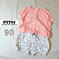 【セット売り】美品 FITH フィス Tシャツ＆花柄ブルマショートパンツ 90