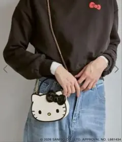 パ*ん様 Hello Kitty フェイス型 ミニショルダーバッグのサムネイル