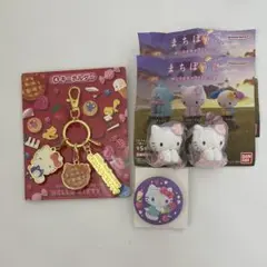 ハローキティ （キーホルダー まちぼうけ 缶バッチ）セット