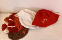 ベビー用帽子3点セット
