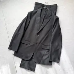 美品 ユニクロ 感動ジャケット パンツ セットアップ XL ダークグレー 24年