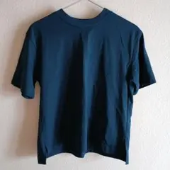 ダークグリーン コットン 半袖TシャツUNIQLOエアリズム