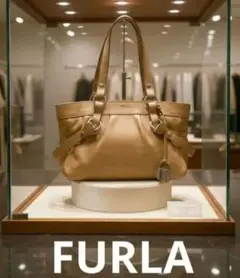 FURLA フルラ ベージュ レザー ショルダーバッグ