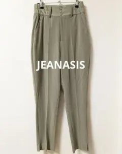 美品【JEANASIS】 オリーブグリーン カジュアルパンツ　フリーサイズ