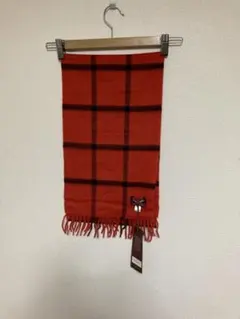 Joshua Ellis カシミヤ マフラー 赤チェック