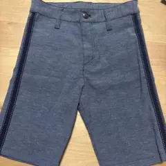 グレー ストライプ ハーフパンツ