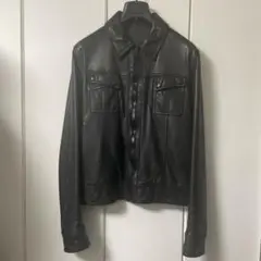 dior homme ディオールオム クロスポケット レザージャケット 46
