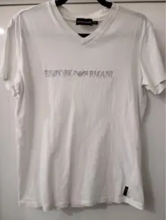 EMPORIO ARMANI ホワイト Vネック Tシャツ