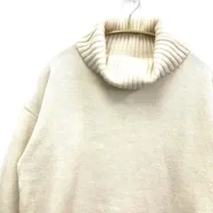 【chocol raffine robe】オフタートル チュニック丈セーター F