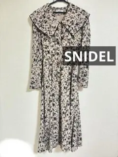 SNIDEL スナイデル ロングワンピース ビッグカラーコルセットワンピ