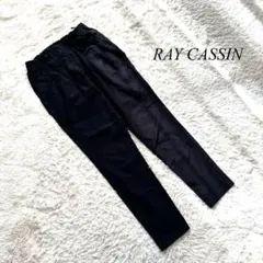 L1【レイカズン】スキニーパンツ　黒　ストレッチ　M クロップド丈　無地