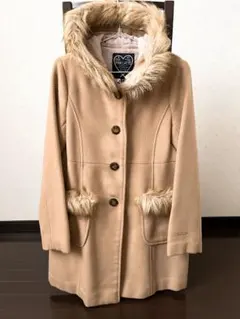 PINKLATTE ファー付きベージュコート