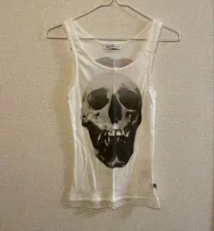 ヒステリックグラマー スカルベリー レースタンクトップ 白