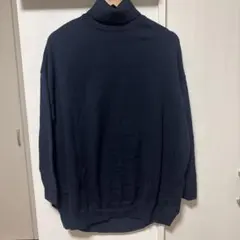 COCA ネイビー タートルネックニット 長袖　オーバーサイズ