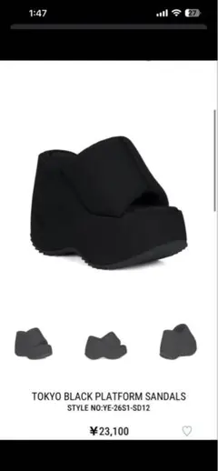 yellow サンダルTOKYO BLACK PLATFORM SANDALSのサムネイル