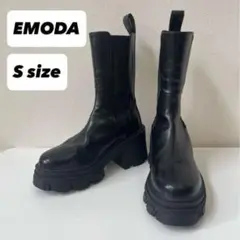 EMODA サイド ゴア タンク ブーツ ブラック Sサイズ 22.5cm 黒