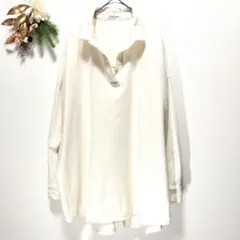 サマンサモスモス トップス F アイボリー コットン スキッパー バックボタンのサムネイル