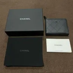 【新品未使用】CHANEL コンパクトウォレット ミニ財布　ソーブラック
