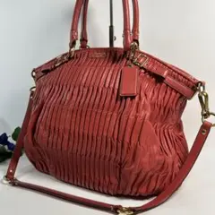 コーチ COACH プリーツデザイン ショルダーバッグ