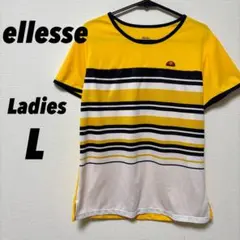 エレッセ テニスウェア ユニフォーム ゲームシャツ Tシャツ レディース L 黄