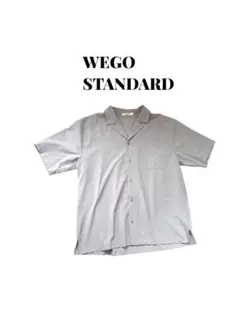 【美品】WEGO STANDARD メンズ 半袖シャツ Mサイズ モカベージュのサムネイル