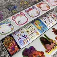 セット処分価格★カット済みロールシール切り売り 4シート24枚セット アメキャラ