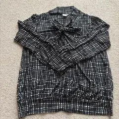 Carino Lei チェック柄リボン付き長袖シャツ 38