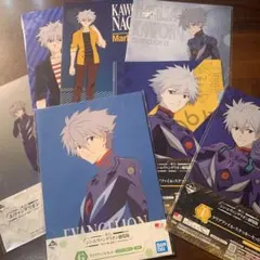 希少　レア　エヴァンゲリオン　カフェ＆ダイナー　クリアファイルセット　カヲル 希少 レア エヴァンゲリオン カフェ＆ダイナー クリアファイル