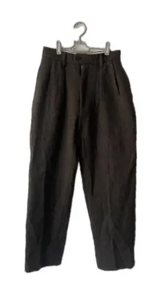 古着　ブラウン ウールパンツ　ワイドパンツ　 Sサイズ