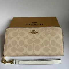 コーチ 長財布 CW778 シグネチャー ライトベージュ 新品