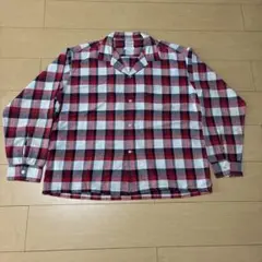 60s BRENT ビンテージ 開襟 オンブレ チェック シャツ XL ボックス