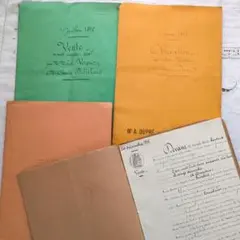 ②フランス 手書き 公文書 書類 アンティーク 紙もの 蚤の市 ジャーナルまとめのサムネイル