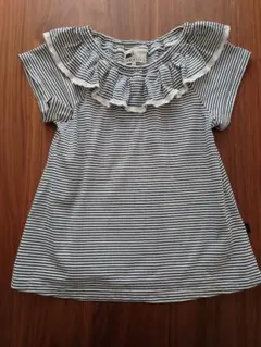 KUMIKYOKU ストライプ フリル Tシャツ 150