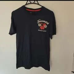 kissmark Tシャツ ネイビー 半袖 花柄 S