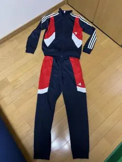 adidas ジャージ上下セット ネイビー/レッド　150cm