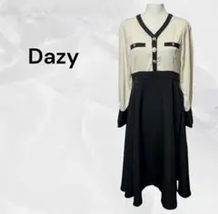 デイジー　Dazy アイボリー・ブラック Lサイズ ワンピース　黒　ブラック