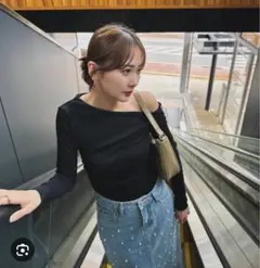 ZARA ワンショルダー トップス ザラ ギャザーTシャツ