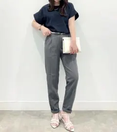 GU タックテーパードパンツ Sサイズ グレー