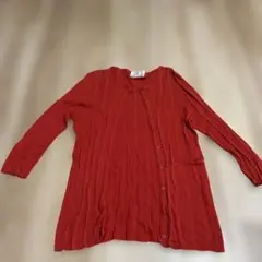 KUNIKYOKU七分袖 カーディガン レッドのサムネイル