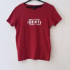 DKNY ダナキャランニューヨーク 半袖Tシャツ M 赤 ロゴ 綿100のサムネイル