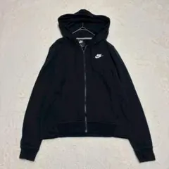 NIKE◆フード付きジップアップパーカー/アウター ポケット付き スウォッシュ