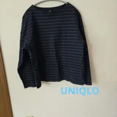 UNIQLO ネイビーストライプ 長袖Tシャツ M