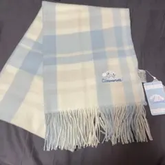 新品未使用 シナモロール マフラー カシミヤタッチ サンリオ 水色 チェック