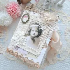 アンティーク ジャンクジャーナル雑記帳♡Maison de Rose【8㎝厚】