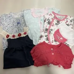 花柄ロンパースセット 60から80cm