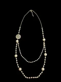 【フェイクパール】２連ネックレス