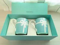 【美品・未使用】 ティファニー マグカップ 2個セット 箱付き ギフト ペア