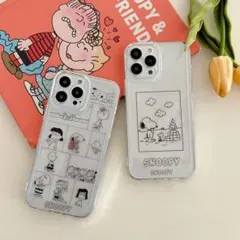 iPhoneケース　スヌーピー　おしゃれ　かわいい クリア　シンプル【105】