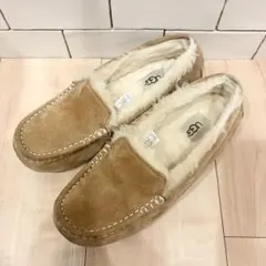 UGG アグ モカシン アンスレー スエード ベージュ ファー 23.0cm